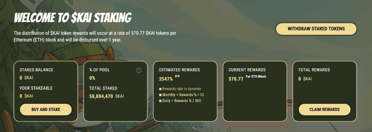 KAIのステーキング