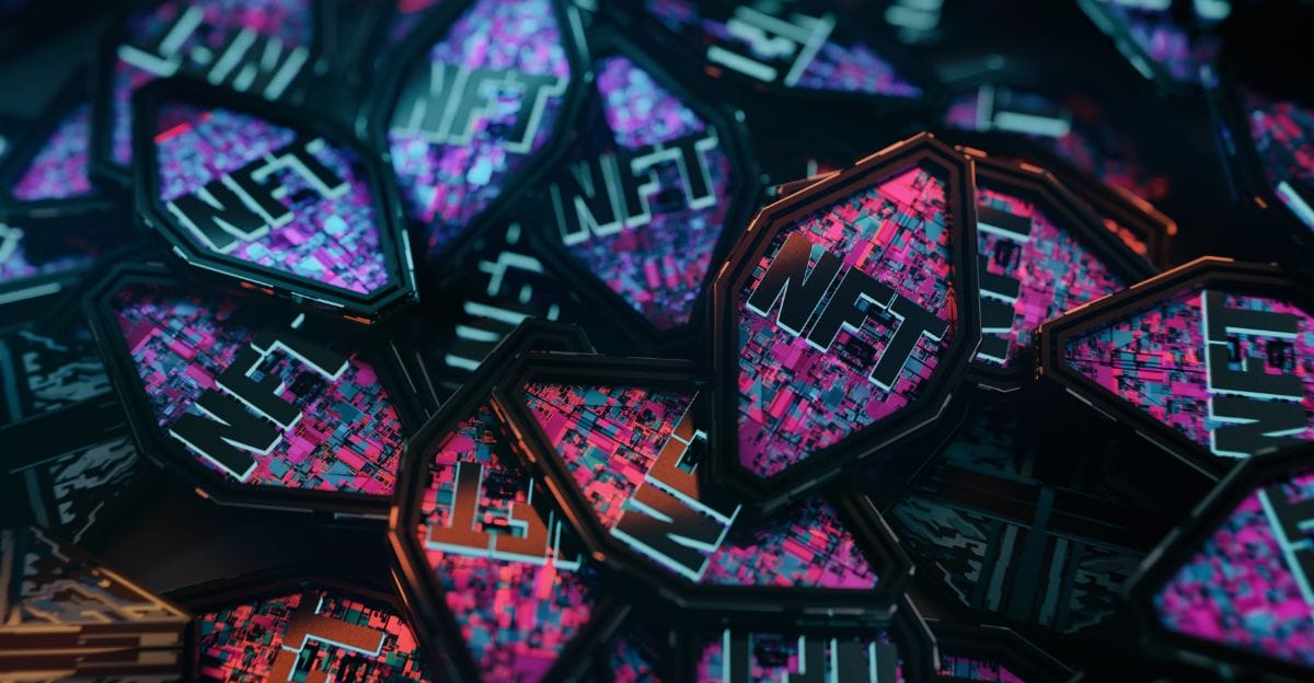 複数枚あるカラフルなNFTトークン