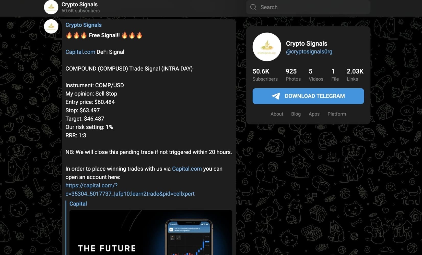 Cryptosignals.org - テレグラム