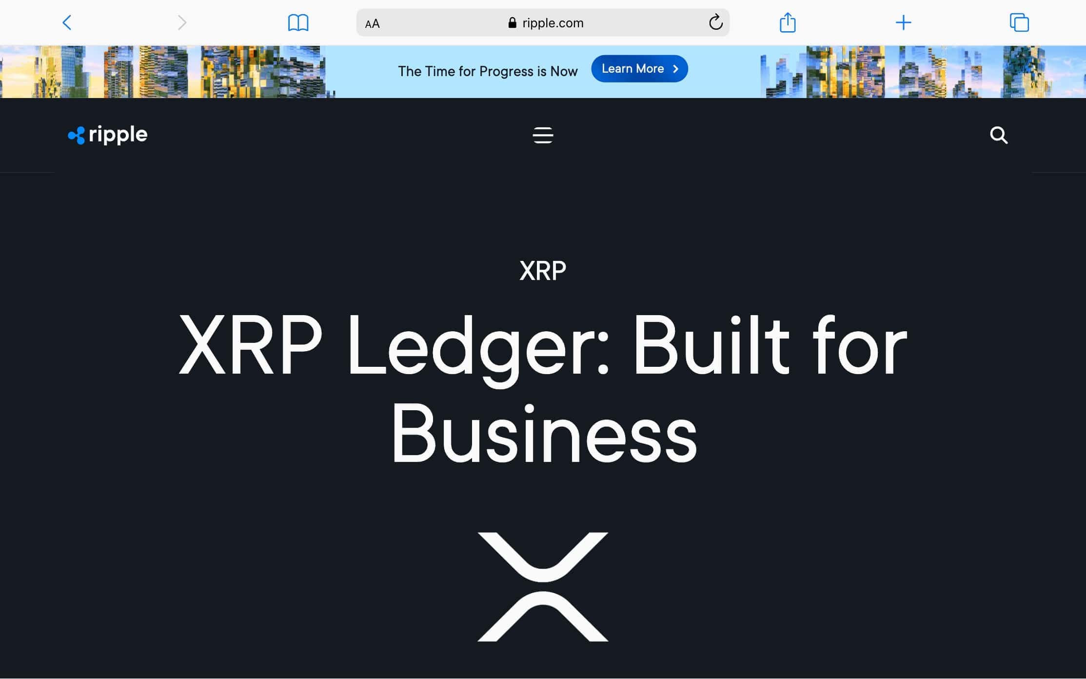 リップル公式サイトのトップページ