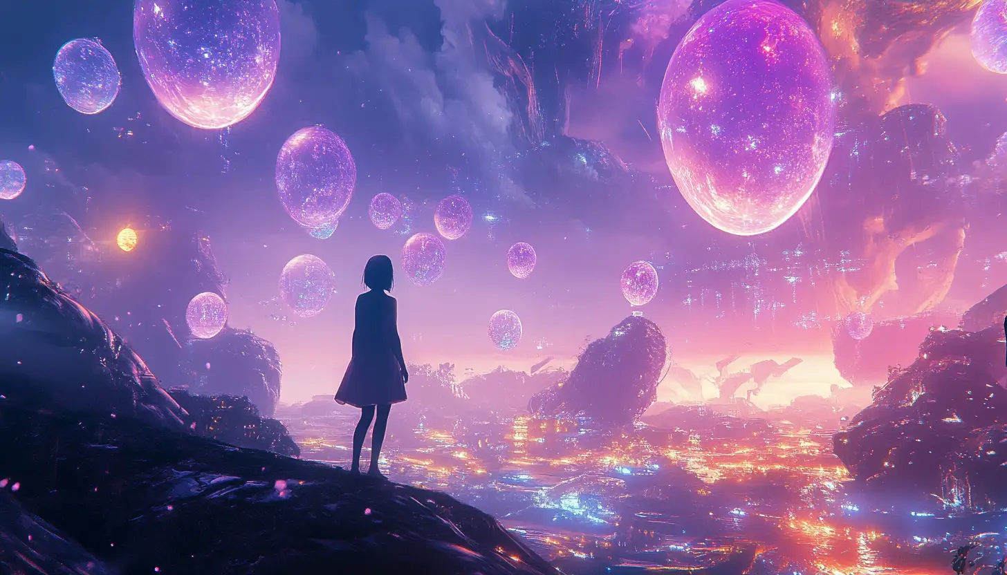 幻想的な異世界の風景。 