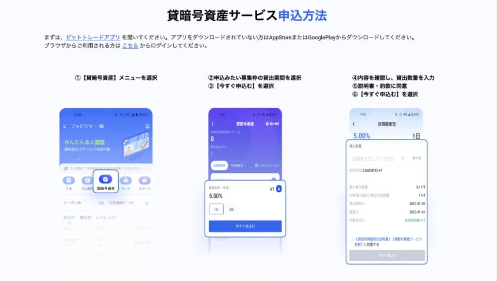 bittrade貸出手順