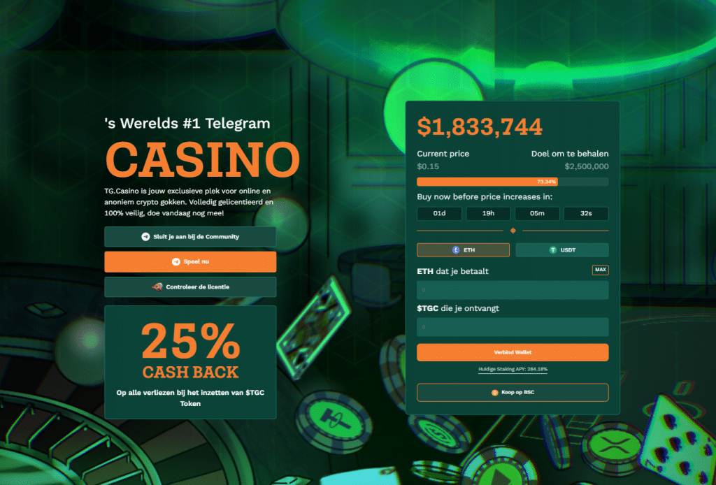 tgcasino presale