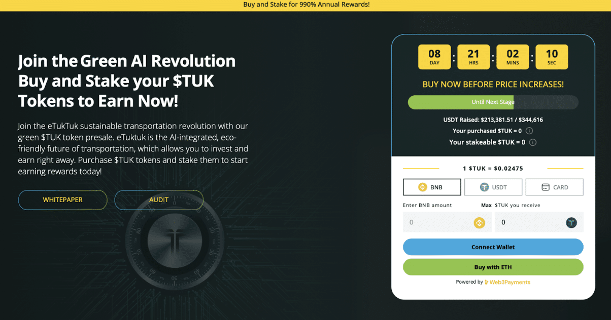 etuktuk, groene cryptomunten