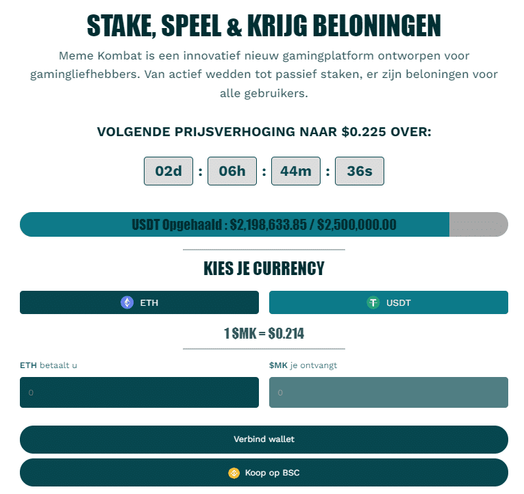 meme kombat presal staking