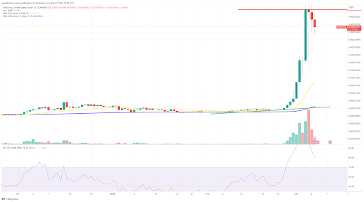 shiba inu rsi koers 7 maart