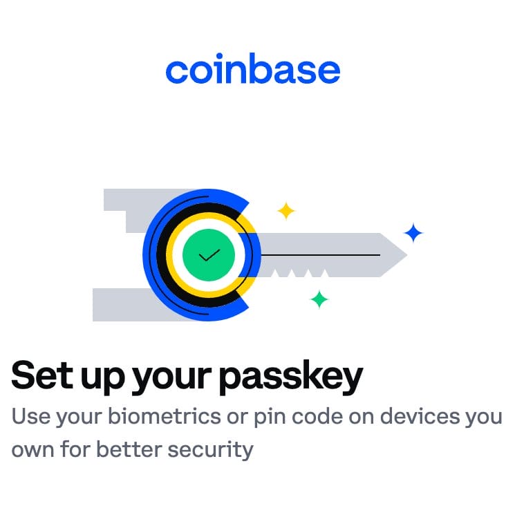 Coinbase passkeys