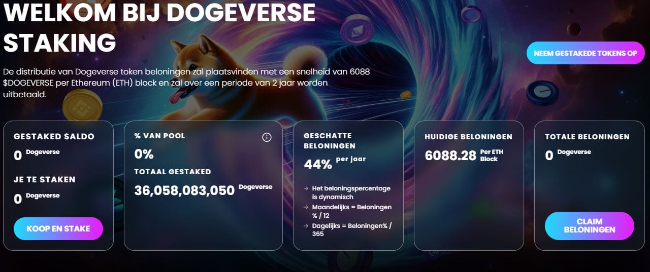 Dogeverse staking