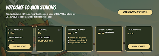 KAI coin veel investeerders en hoge stake beloningen