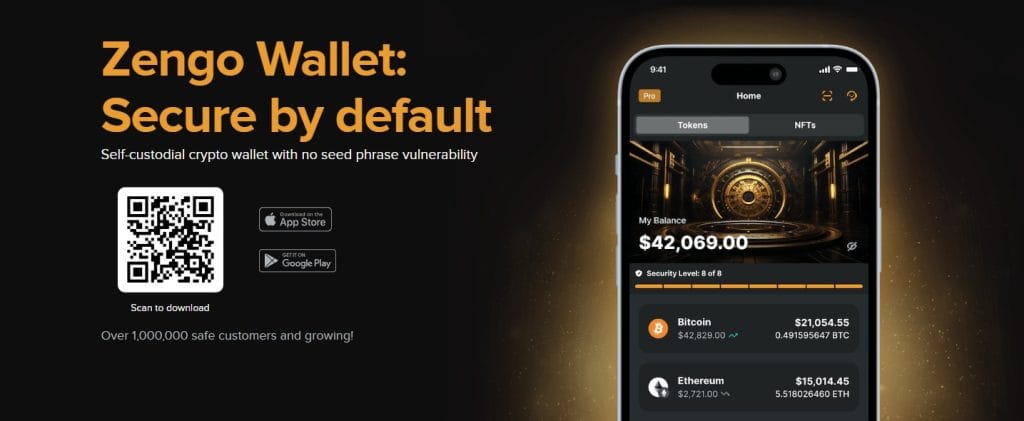 zengo-crypto-wallet met zeer goede 3fa beveiliging