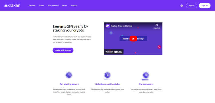 kraken crypto staking platform