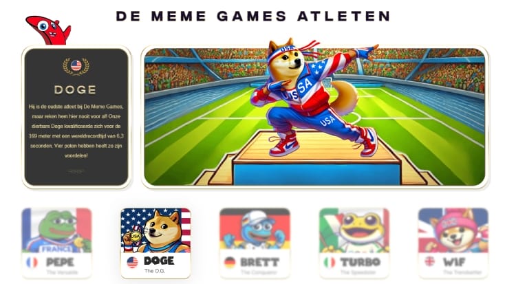 The Meme Games meme coin personages