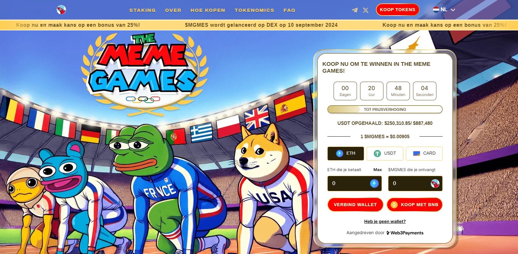 The Meme Games crypto memes