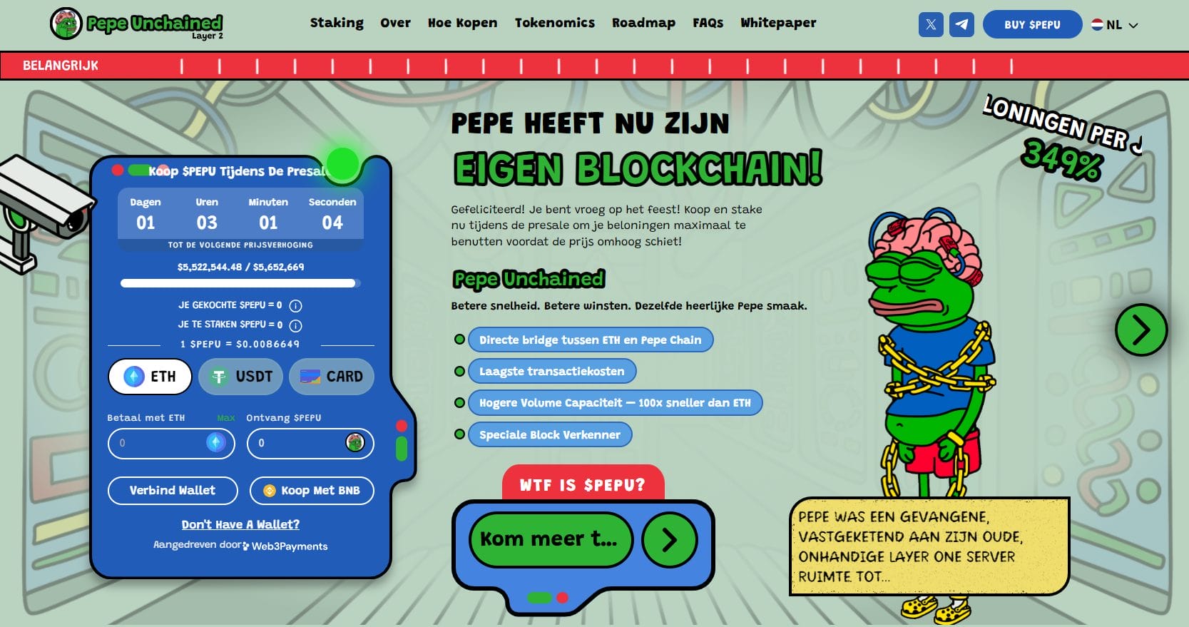 Pepe Unchained presale