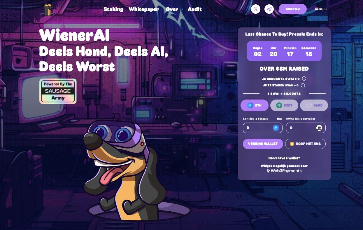 WienerAI Presale nog maar 2 dagen te gaan