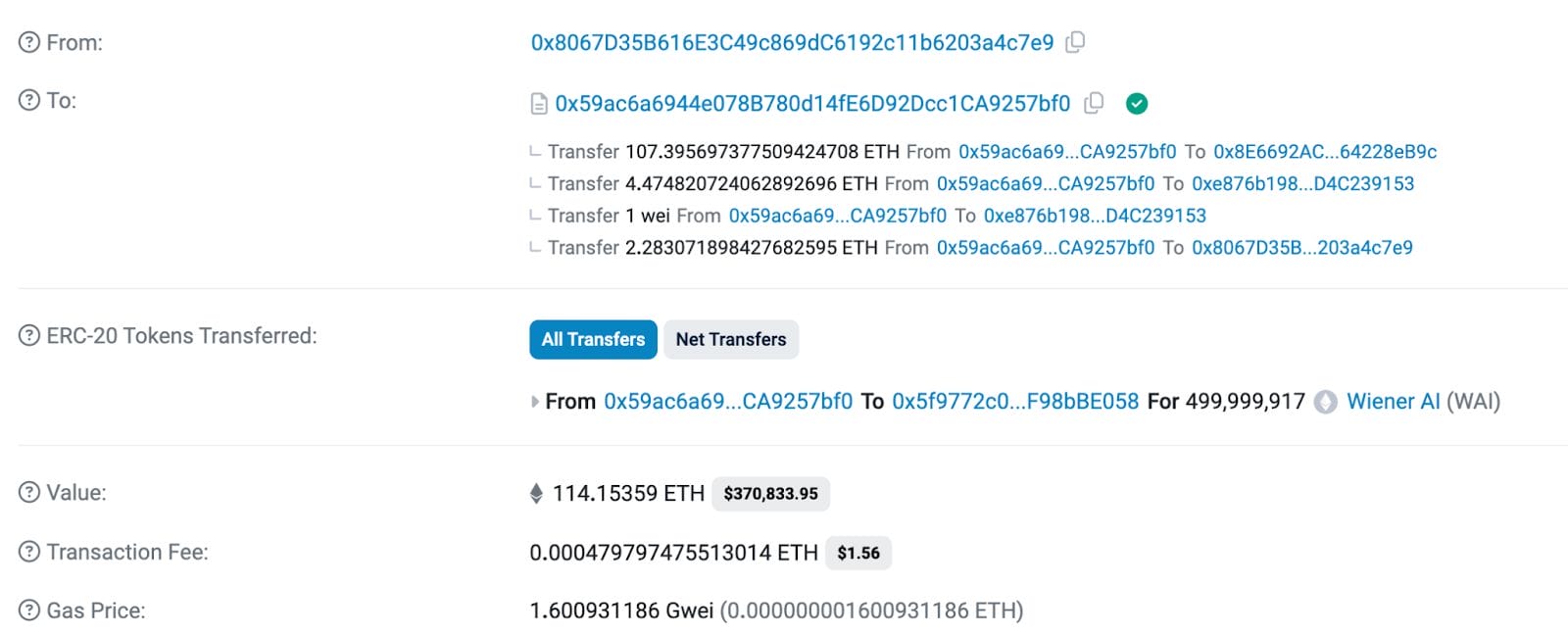 crypto whale koopt $WAI tokens