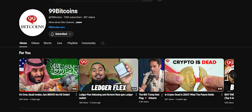 99Bitcoins YouTubekanaal 