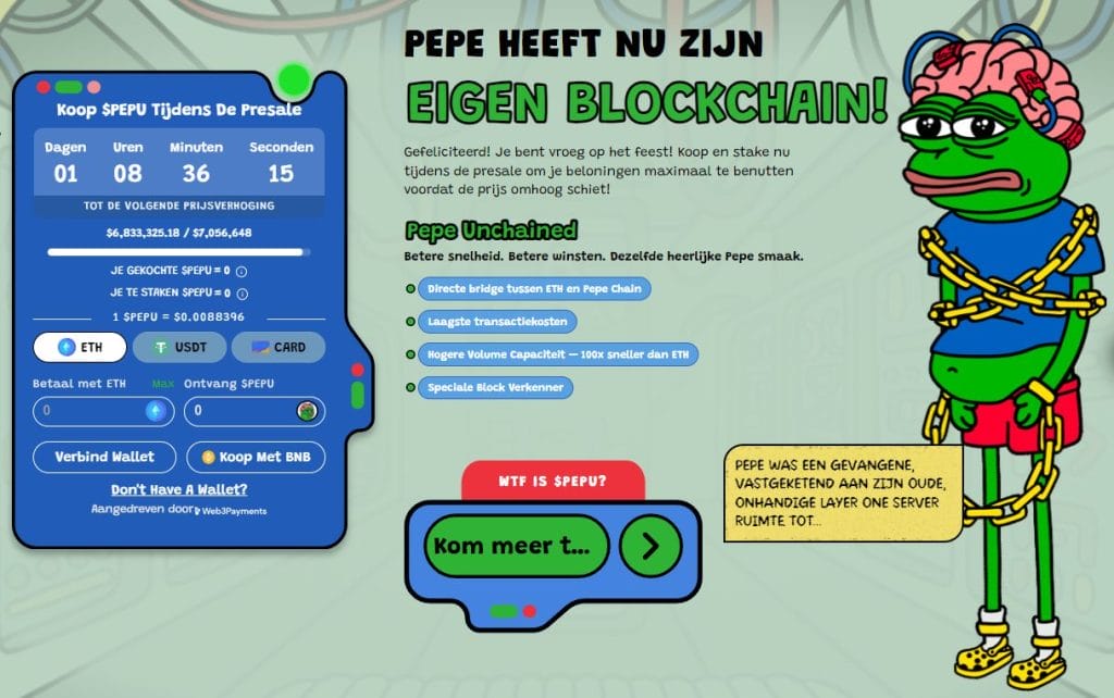 Pepe Unchained presale