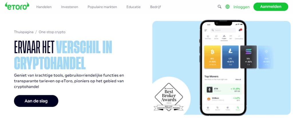 aanmeldpagina van etoro