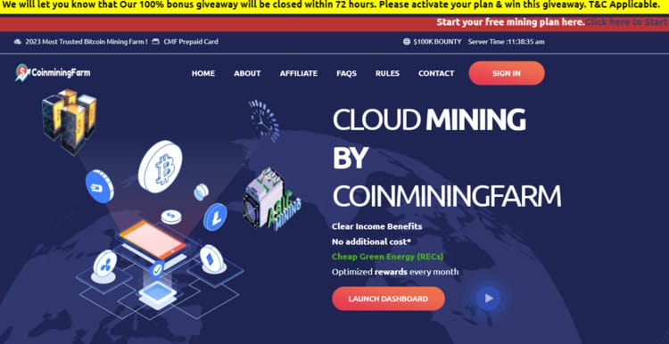 CoinMiningFarm -Bitcoin mining op je telefoon