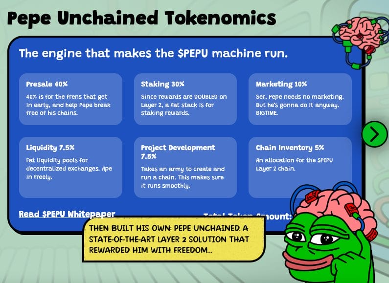 Pepe Unchained - tokenomics