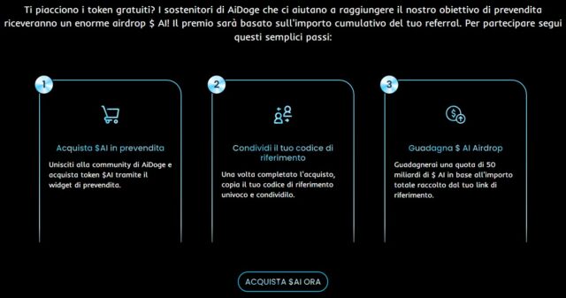 Guadagnare con le criptovalute - airdrop aidoge