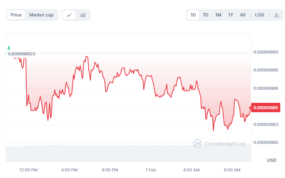 Prezzo SHIB - Fonte CoinMarketCap
