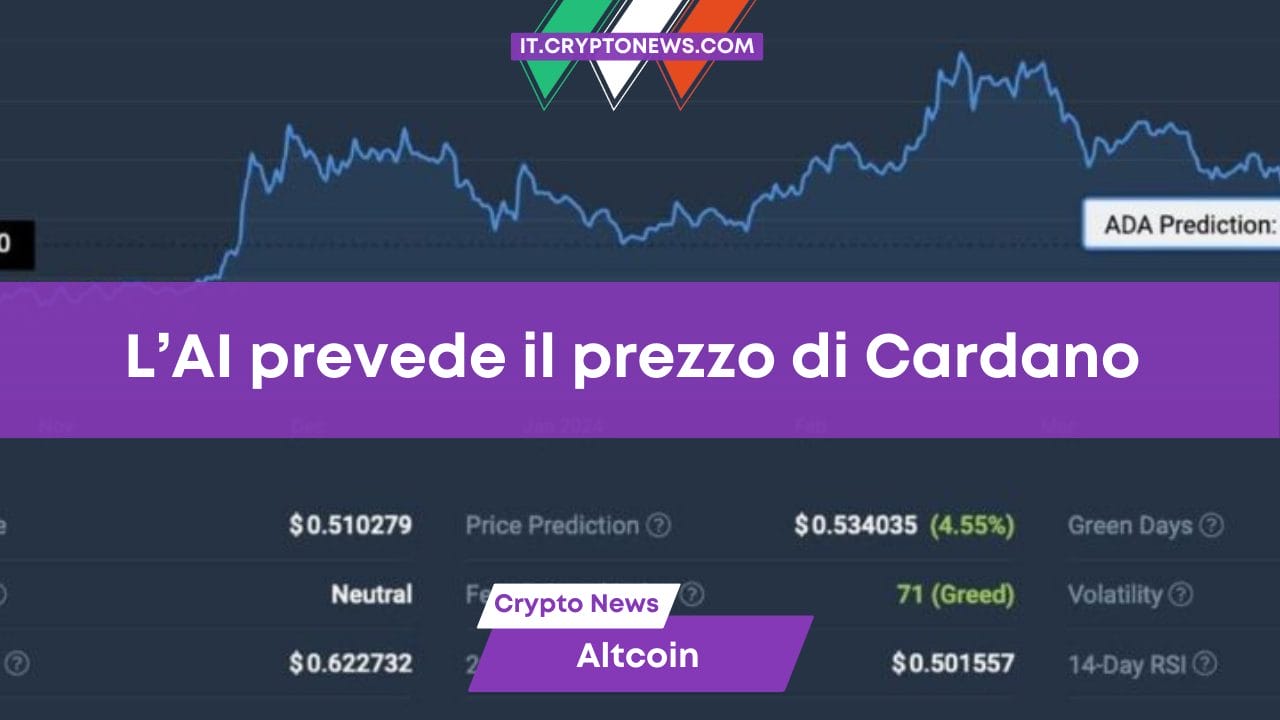 L’AI prevede il prezzo di Cardano