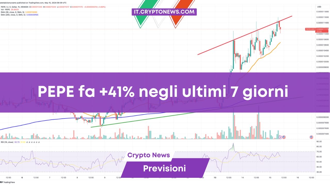 PEPE fa +41% negli ultimi 7 giorni