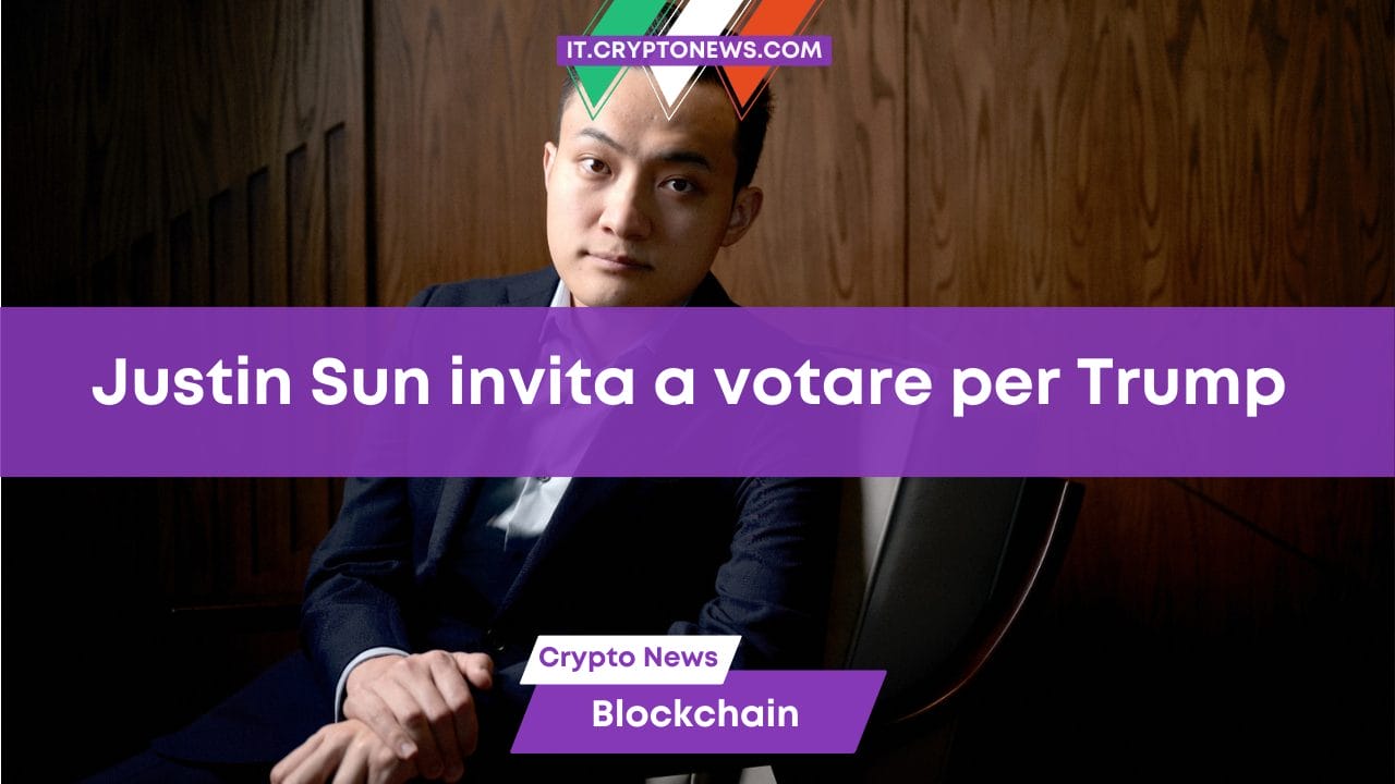 Justin Sun invita a votare per Trump