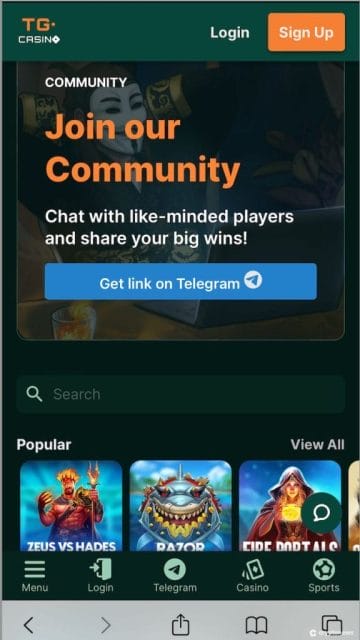 tg casino crypto casino mobile