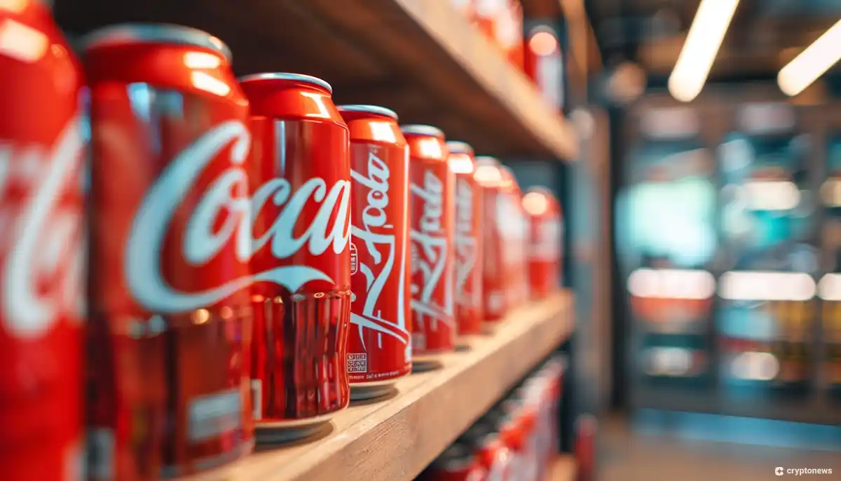 بعض منتجات Coca-Cola على أرفف أحد المحالّ التجارية