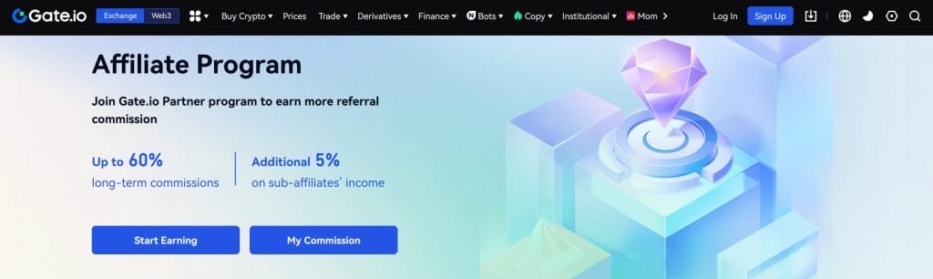 الصفحة الرئيسية في موقع Gate.io