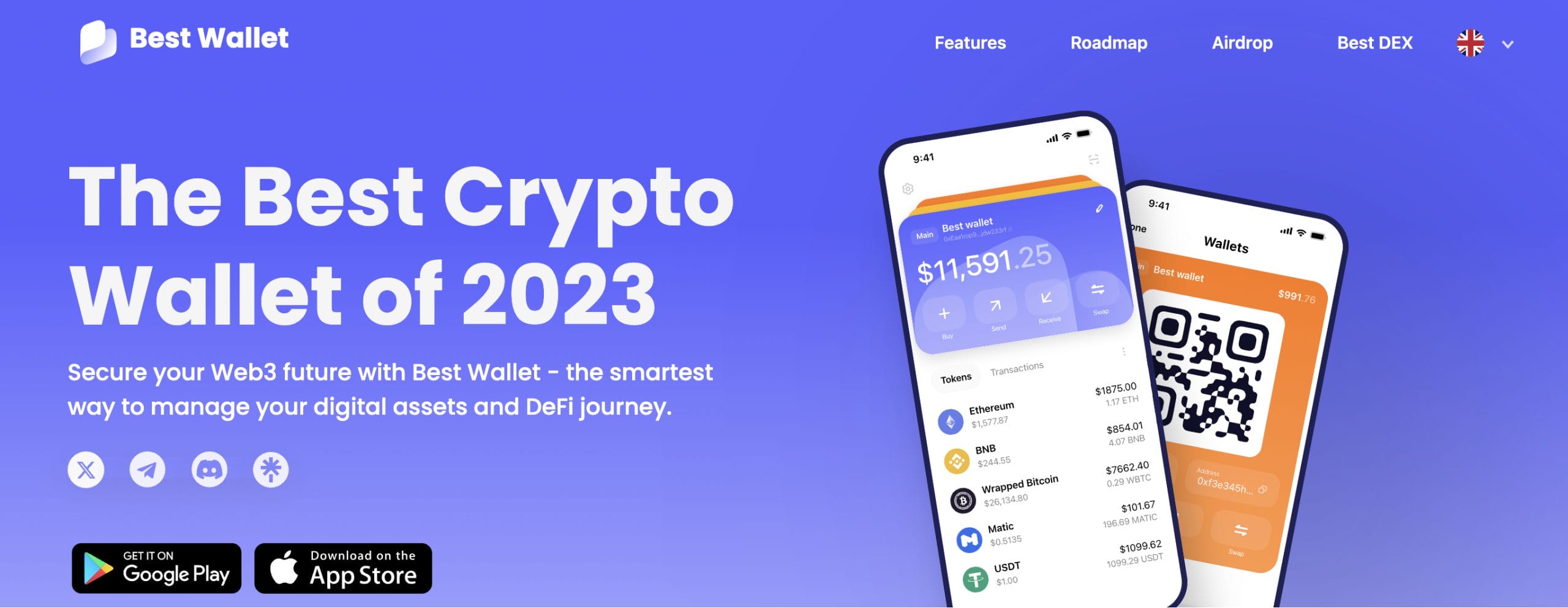 لقطة شاشة لواجهة موقع Best Wallet الإلكتروني