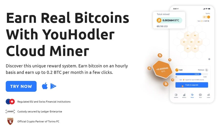شرح لتطبيق Cloud Miner وأزرار لتنزيله من متجري آبل وجوجل بلاي
