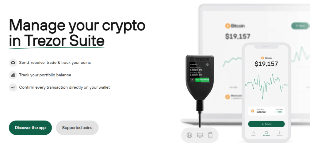 صورة ترويجية لمحفظة Trezor