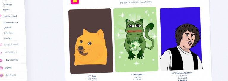 New Ethereum-based digital collectibles market Meme Factory goes live