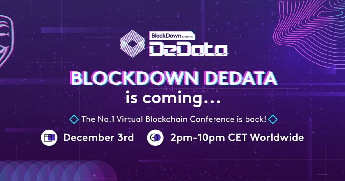 BlockDown presents DeData: A conference fully dedicated to data ownership, privacy and web3