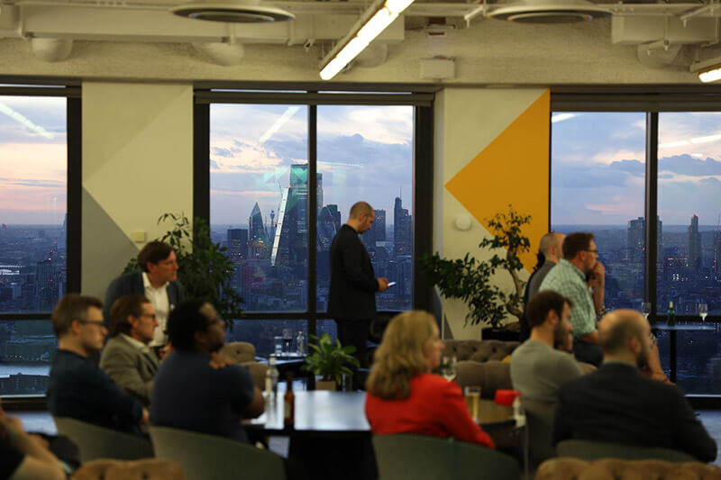 An evening event taking place at Level39