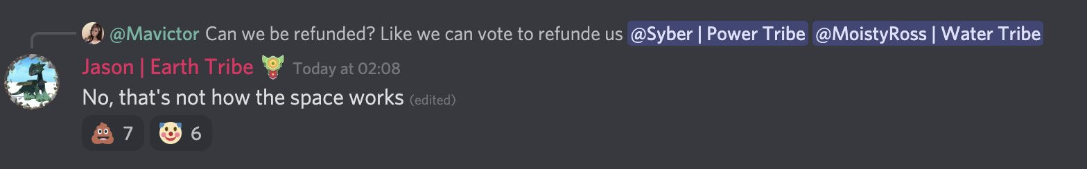 “That’s not how the space works.”