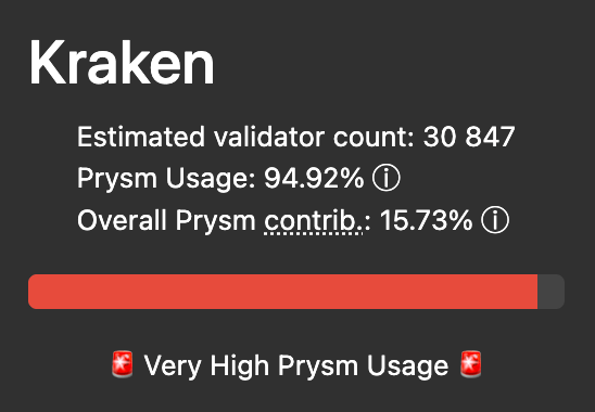 Kraken's Prysm contribution