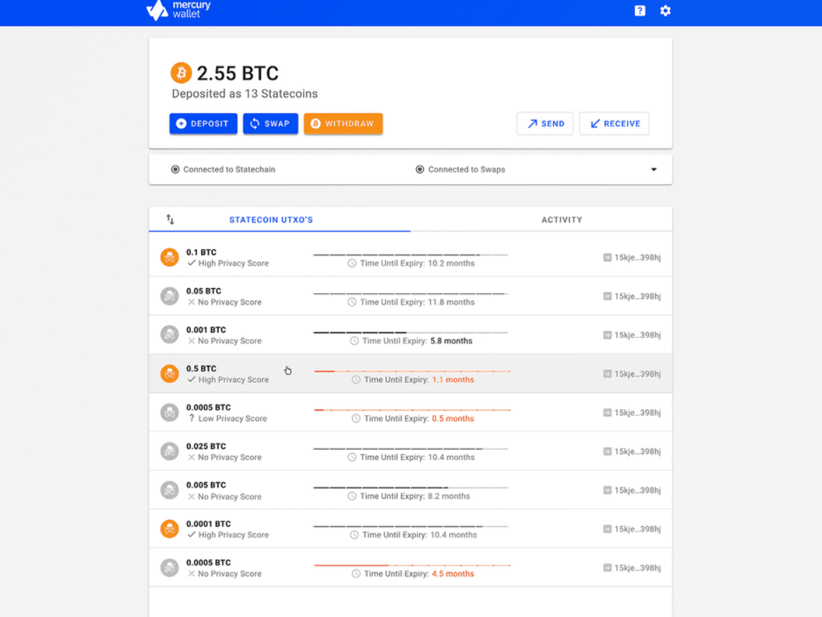 mercury wallet statecoins