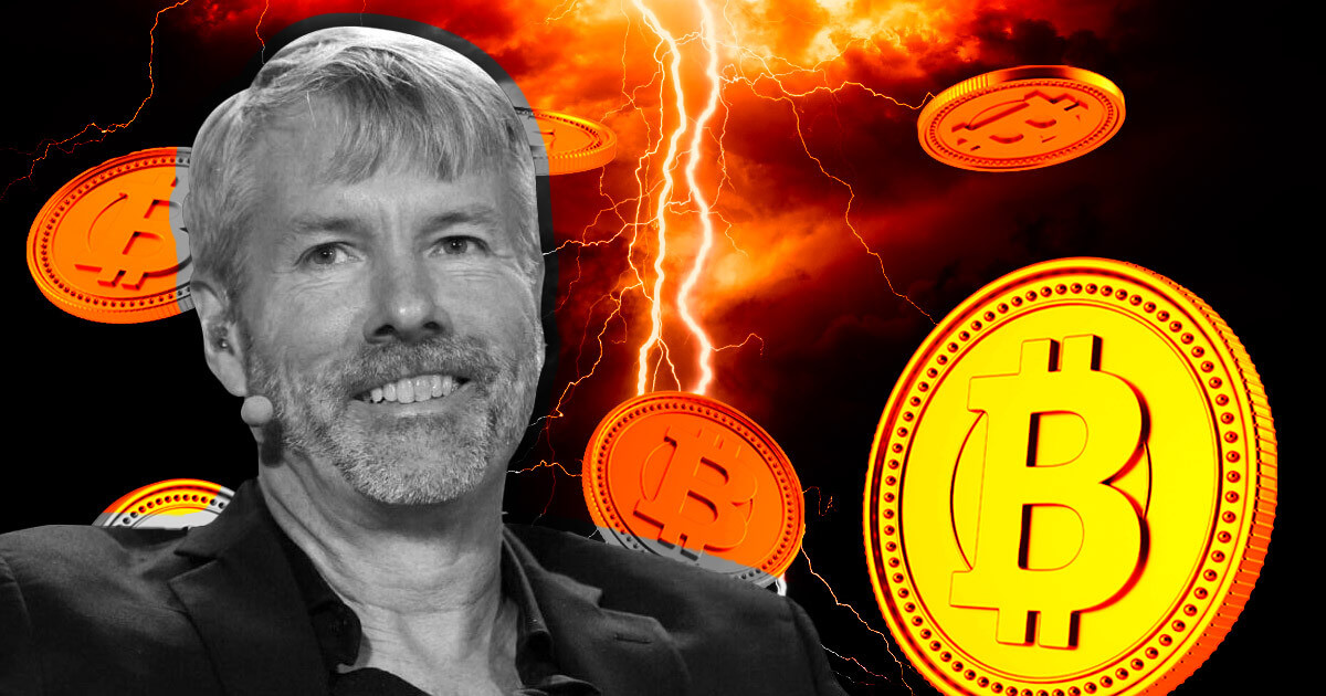 Saylor gives away BTC via lightning network