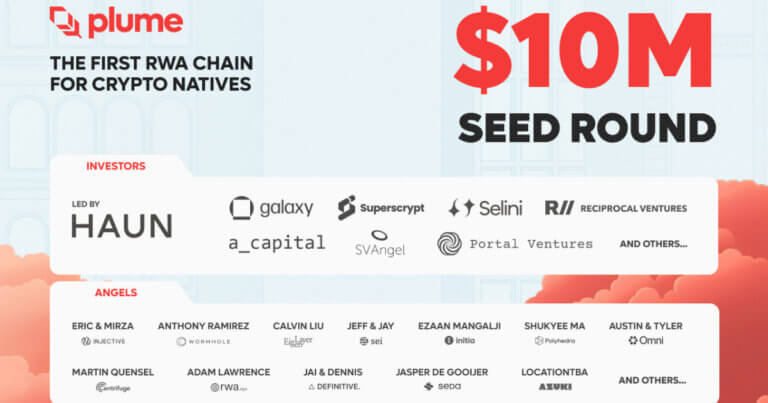 Plume Network, a RWA Layer-2, Raises $10M in Seed Funding from Haun Ventures, Galaxy Ventures, and Others