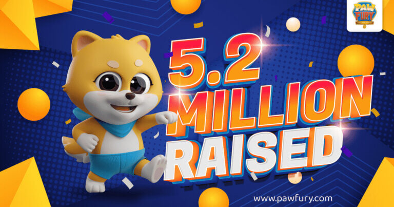 Pawfury Presale Going Past $5.2 Million in Record Time—75% of Tokens Already Sold