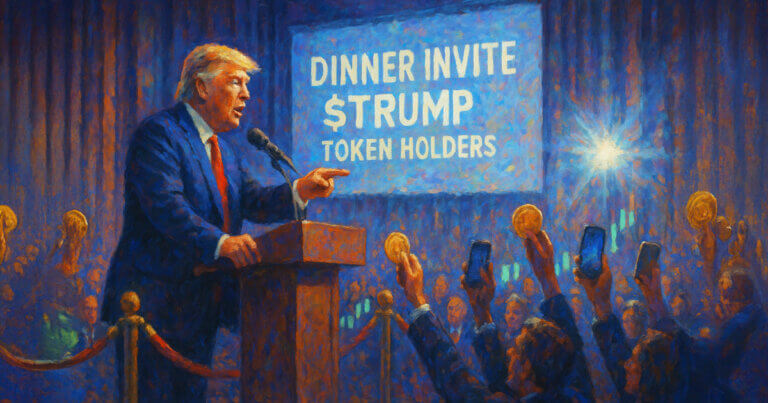 Official Trump memecoin surges 50% as President to hold dinner with TRUMP token holders investing over $395k