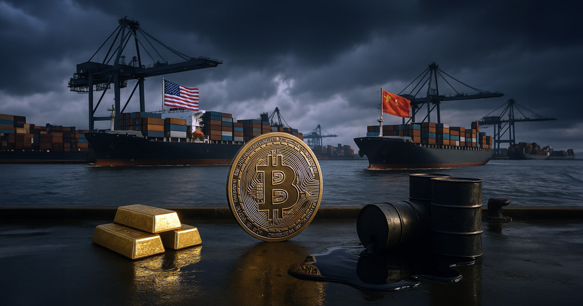 Bitcoin flat as China announces new 125% tariff on US goods, gold spikes, oil declines