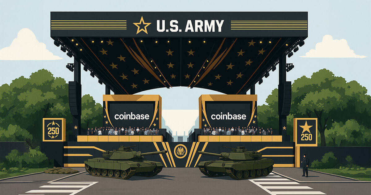 Coinbase’s sponsorship of Trump’s military parade sparks debate over crypto’s anti-establishment roots