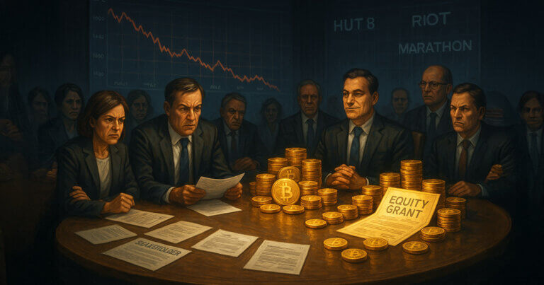 Shareholders push back against high pay for public Bitcoin miner execs after record equity grants