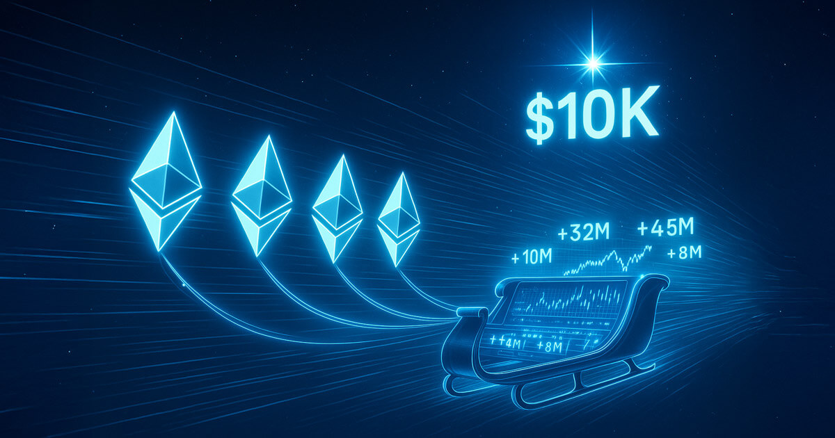 Is a $10K ETH Christmas rally now base-case? As Ethereum ETFs pull in $4 Billion in 2 weeks